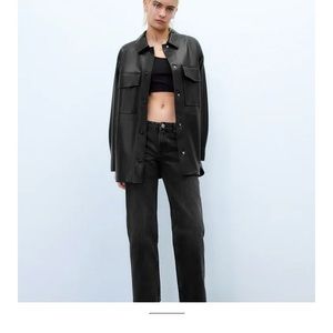 Faux leather overshirt / jacket by Zara. NEW! With tags.